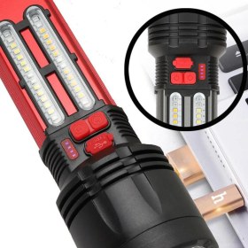 تصویر چراغ قوه شارژی (با قابلیت شارژ خورشیدی) برند کرونی | CRONY W5122A Solar Energy Flashlight 