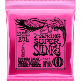 تصویر سیم گیتار الکتریک ERNIEBALL SUPER SLINKY NICKEL WOUND 7-STRING 9-52 