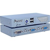 تصویر سوییچ KVM دو پورت دی تک مدل دی تی 8021 DT-8021 Semi-Automatic 2×1 KVM Switch