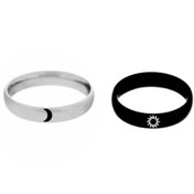 تصویر انگشتر ست ماه و خورشید از استیل 