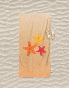 تصویر حوله ساحلی طرح ستاره دریایی ارایس هوم برند eray home Erays Home Starfish Pattern Printed Beach Towel