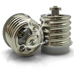 تصویر تبدیل سرپیچ متوسط به بزرگ E27 به E40 