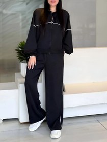 تصویر ست سویشرت و شلوار اویشو یقه ایستاده 