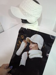 تصویر هدبند نقابدار،شال گردنی و دستکش(۳ تکه) 