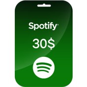 تصویر گیفت کارت ۳۰ دلاری اسپاتیفای (آمریکا) Spotify 30$ Gift card (US)