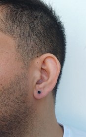 تصویر گوشواره نگین مشکی 