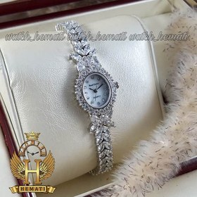 تصویر ساعت زنانه رویال کرون Royal Crown 2527 مدل پروانه (نقره ای) 