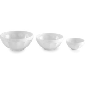تصویر سرویس چینی زرین 6 نفره پیاله سفید نئوکلاسیک (13 پارچه) ا Zarin Iran Neo-Classic White 13 Pieces Porcelain Bowl Set Zarin Iran Neo-Classic White 13 Pieces Porcelain Bowl Set