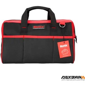 تصویر کیف ابزار رونیکس مدل RH9113 با ۱۲ عدد محفظه برزنتی 