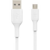 تصویر کابل شارژ USB-A به Micro-USB بلکین به طول 1 متر مدل CAB005bt1MWH Belkin USB-A to Micro-USB charging cable model CAB005bt1MWH, 1 meter
