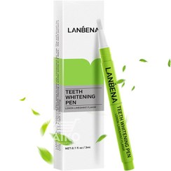 تصویر قلم سفید کننده دندان لانبنا مدل لیموترش و نعنا حجم 3 میلی لیتر TEETH WHITENING PEN LANBENA LEMON AND MINT 3 ML