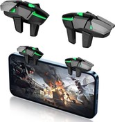 تصویر 6 کنترلر تلفن همراه Trigger PUBG - ارسال 20 روز کاری 6 Trigger Pubg Mobile Controller, Smart Phone Game Controller, Gamepad Large Thickness, 6 Fingers Sensitive Aim & Shoot, Pubg Triggers Fit for Iphone Android Ipad, for Office, School, Trip, Camping