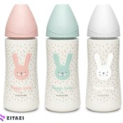 تصویر شیشه شیر طلقی 360 میل طرح خرگوش سواوینکس Suavinex