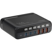 تصویر شارژر رومیزی فوق سریع 140 واتی الدینیو مدل A6140C 