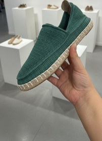 تصویر گیوه دور کنفی سبز 