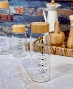 تصویر بطری پیرکس درب بامبو ظرفیت ۱ لیتر 