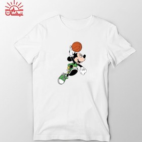 تصویر تیشرت اسپان سفید بسکتبال (میکی موس) 