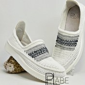 تصویر گیوه زنانه مدل طوسی گندمی سایز ۳۷ تا ۴۵ رنگ سفید 