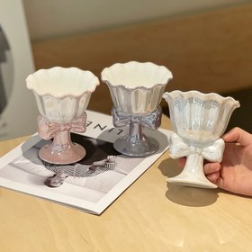 تصویر ماگ بستنی پاپیونی 