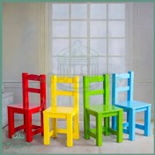 تصویر صندلی کودک کلاسیک چوبی 