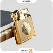 تصویر فندک بنزینی HONEST طلایی مدل L130073 