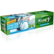 تصویر کيسه زباله بنددار تجزيه پذير رولي 80*65 جعبه 15 ع بزرگ کوالا 