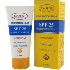 تصویر کرم ضد آفتاب SPF 25 ضدآب حاوی ویتامین A &amp; E آردن 