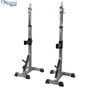 تصویر خرک اسکات مدرج پایه جدا کیاورزش adjustable separate stand squat rack – kiavarzesh model kv-stand