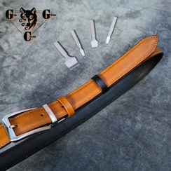 تصویر کمربند سه لایه چرمی مردانه با سگک چرخشی - 1 Men's belt