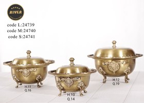 تصویر قندان گرد برنج _ ترنج