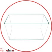 تصویر آکواریوم شیشه خم 25*23*36 بدون درب 