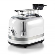 تصویر توستر دو اسلاید آریته رنگ سفید سری مدرنا ٠١۴٩/٠١ ARIETE WHITE MODERNA RANGE TOASTER 0149/01