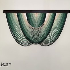 تصویر بوم ریس مکرومه شیده با چوب روس 