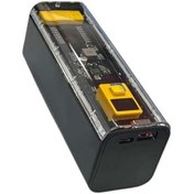 تصویر کیس Transparent پاوربانک فست شارژ 40000mAh با خروجی USB 