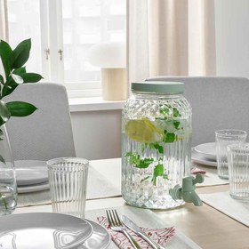 تصویر کلمن شیشه ای ایکیا مدل iKEA SOMMARFLADER IKEA SOMMARFLADER Jar with tap