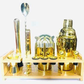 تصویر ست شیکر طلایی 16 تیکه 