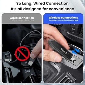 تصویر Carlinkit Upgraded CarPlay Wireless Adapter, MINI SE Stick with WiFi 6 & Bluetooth 5.4, Compact Design, Easy Setup, Siri Voice Control, Connection Stable and Faster, Black 