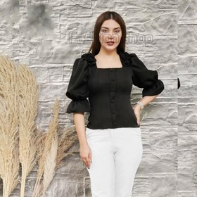 تصویر شومیز مدل دلسا - مشکی / سایز 4 (44-46) 