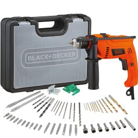 تصویر دریل چکشی 650 واتی بلک اند دکر مدل HD650KIT-B5 BLACK+DECKER 650W 13mm Corded Electric Hammer Percussion Drill