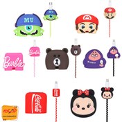 تصویر ست محافظ کابل و شارژر سیلیکونی فانتزی اپل 