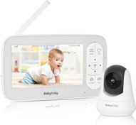 تصویر دوربین کنترل کودک با کیفیت HD(720p) برند Babycozy دارای مانیتور مخصوص و توانایی بزرگ نمایی تصویر Babycozy Video Baby Monitor with Camera and Audio 5" 720P Display 5000mAh Battery Baby Camera Monitor No WiFi Remote Pan-Tilt-Zoom, Infrared Night Vision, 2-Way Talk and Lullaby Player, Ideal Gift