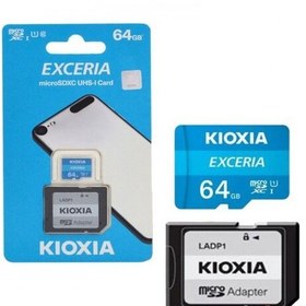 تصویر رم موبایل کیوکسیا (KIOXIA) مدل 64GB MicroSD U1 EXCERIA خشاب دار 