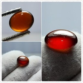 تصویر سنگ گارنت هسونایت اصل با تراش Cabochon 