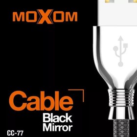 تصویر کابل تبدیل USB به microUSB موکسوم مدل CC-77 طول 1 متر مشکی کابل تبدیل