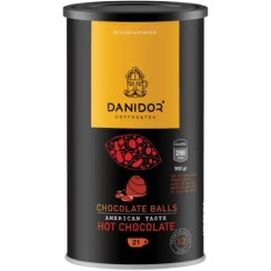 تصویر هات چاکلت با توپ های شکلاتی دانی در 