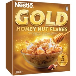 تصویر غلات صبحانه ( کورن فلکس ) هانی نات ۳۰۰ گرم گلد نستله – nestle 