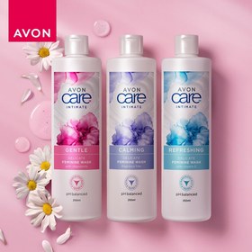 تصویر شوینده ناحیه تناسلی بانوان آون امریکا مدل gentle | حاوی بابونه و ملایم اورجینال Avon care Intimate gentle