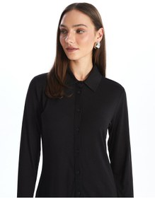 تصویر زنانه پیراهن با آستین بلند و صاف | LC Waikiki | 828350194 | اورجینال 