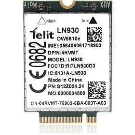 تصویر کارت شبکه سیم کارت Telit LN930 (Dell DW5810e) LTE Cat4 NGFF Module 