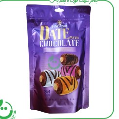 تصویر خرما شکلاتی مغز بادام مخلوط چند طعم تنگسیر ـ 250 گرم 